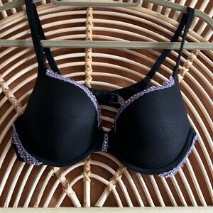 Victoria’s Secret black/rhinestone detail bra